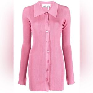 REMAIN Ribbed Button-Up Cardigan Birger Christensen designer dress up shirt 4